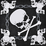 Skull Party Cotton Square Scarf | Gthic.com