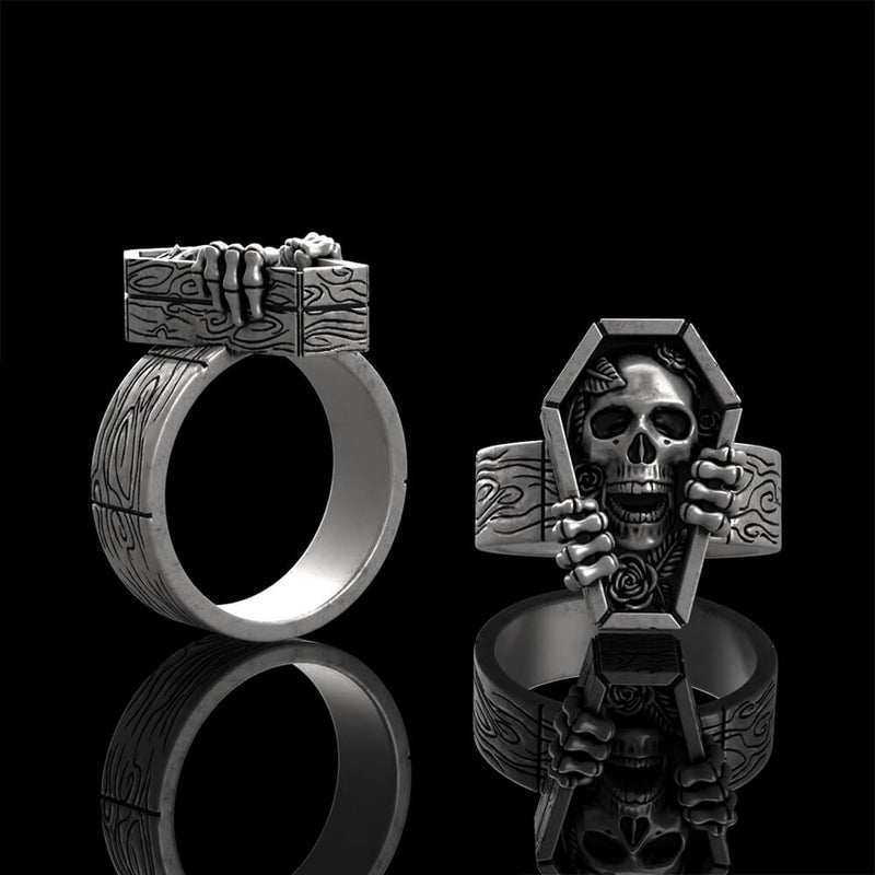 Goth Skull Sterling Silver Ring – GTHIC