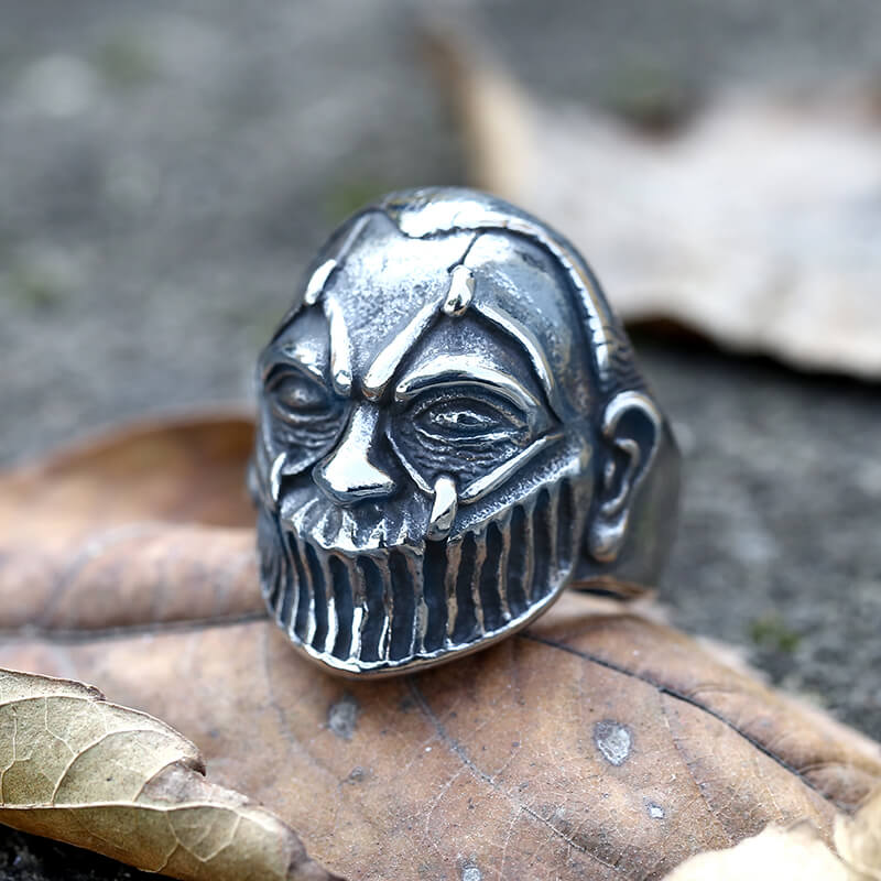 Skull Soldier Stainless Steel Biker Ring | Gthic.com