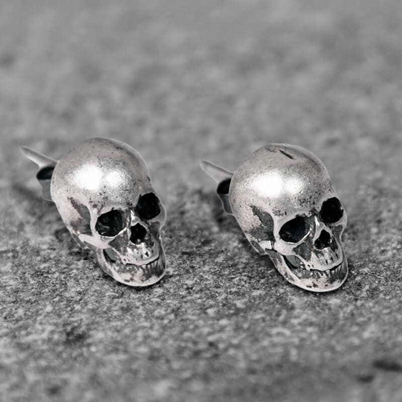 Orecchini Teschio E Farfalla In Argento 925 – Gioielli Gotici Donna Con Zirconi, Regalo Perfetto In Confezione Regalo