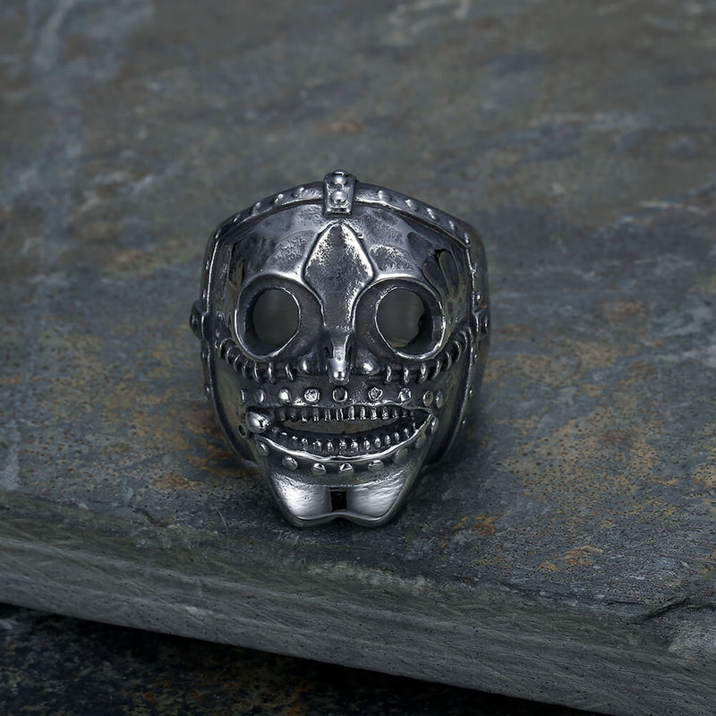 Slipknot Pinocchio-esque Mask Stainless Steel Ring 01 | Gthic.com