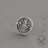 Smiling Face Sterling Silver Stud Earrings 04 | Gthic.com
