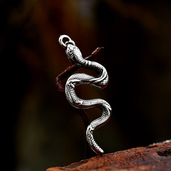 Snake Design Stainless Steel Animal Pendant | Gthic.com