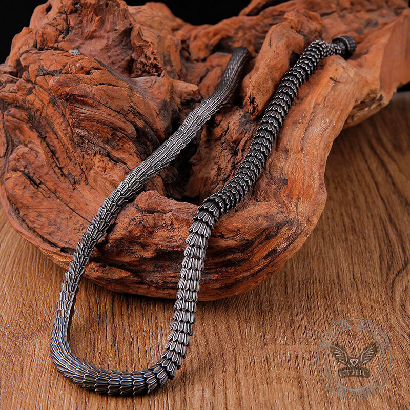 Snake Scale Stainless Steel Necklace