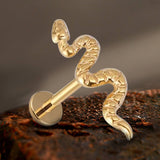 Snake Titanium Septum Piercing Lip Ring | Gthic.com