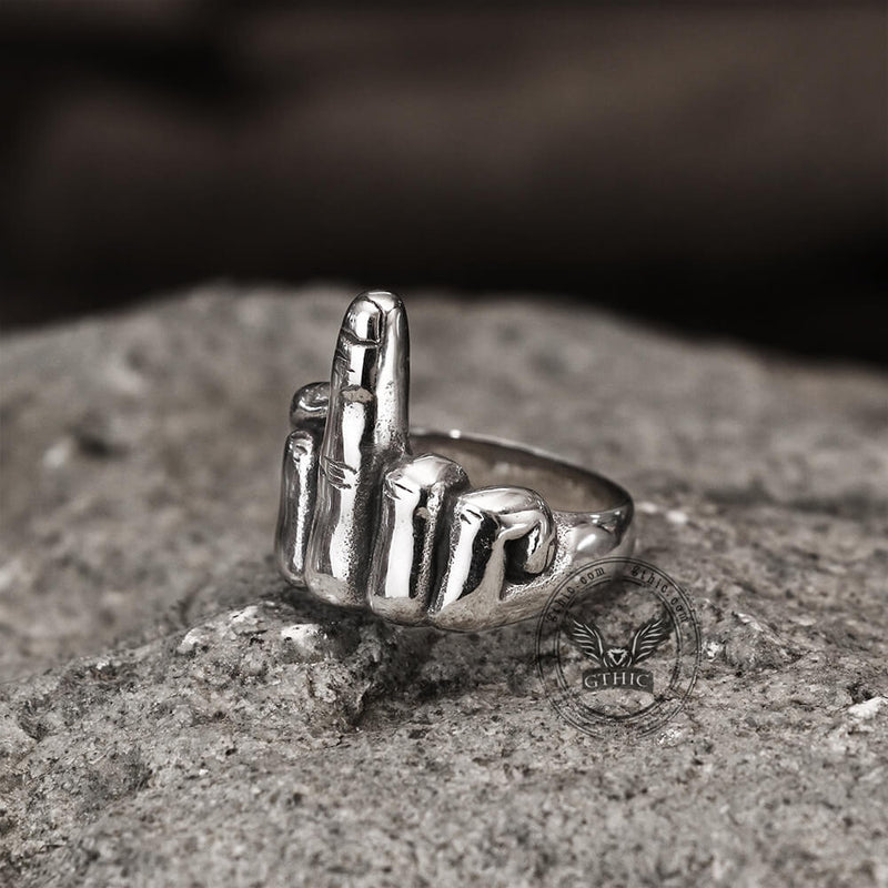 Exaggerated titanium steel index finger ring female color faded middle  finger decorative ring | Shopee Philippines