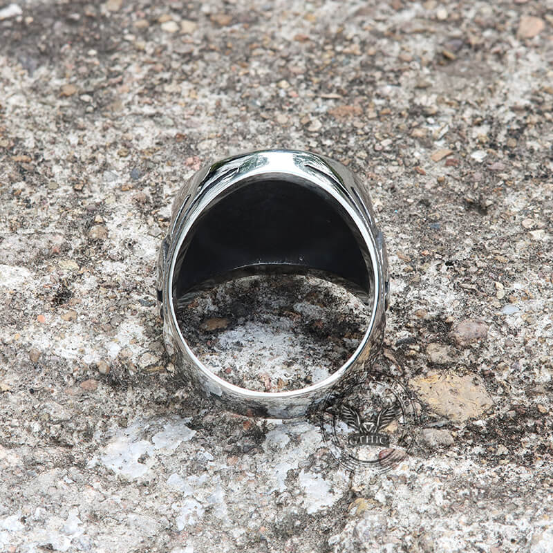 Spades Skull Stainless Steel Ring