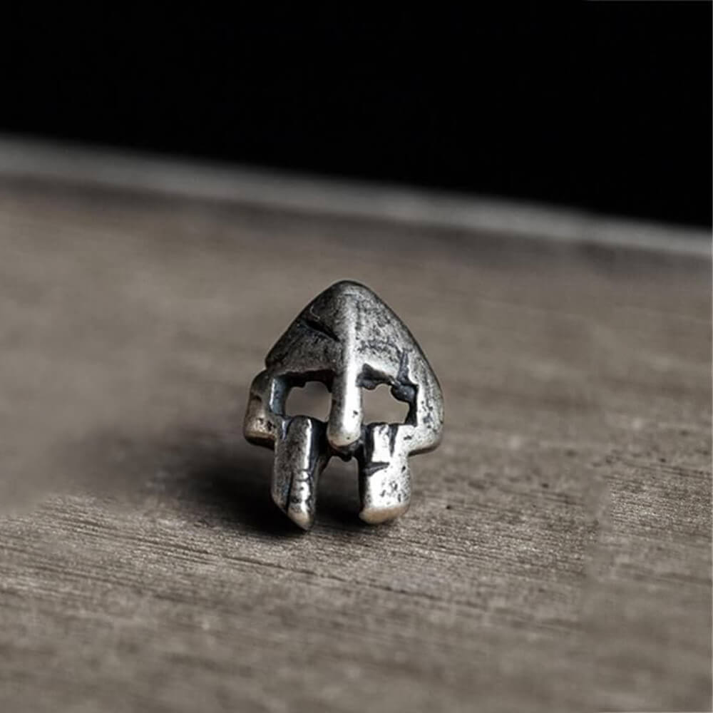 Spartan Helmet Sterling Silver Stud Earrings