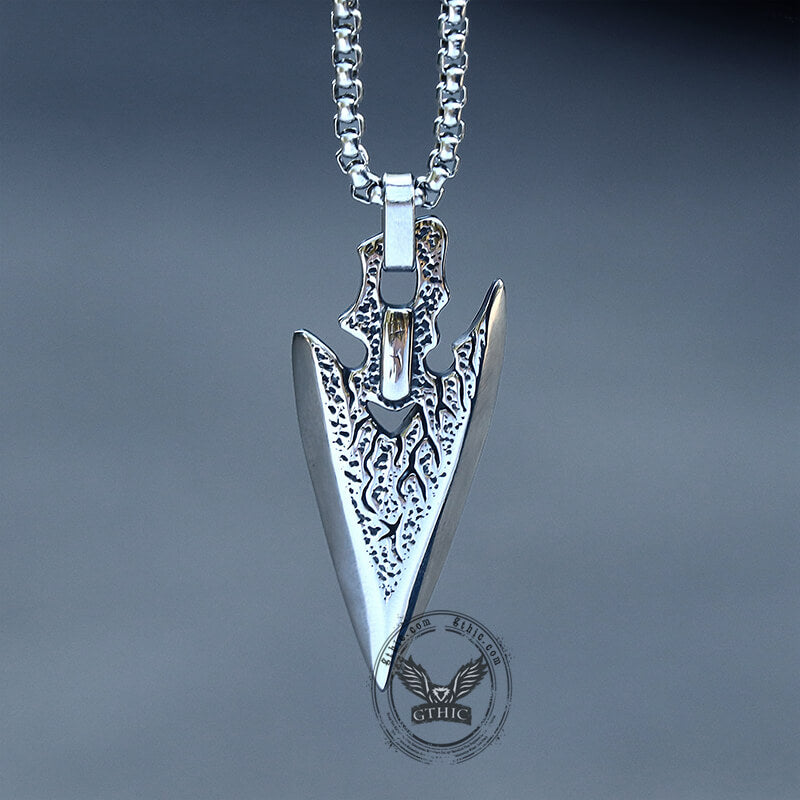 Spear Arrowhead Stainless Steel Pendant | Gthic.com