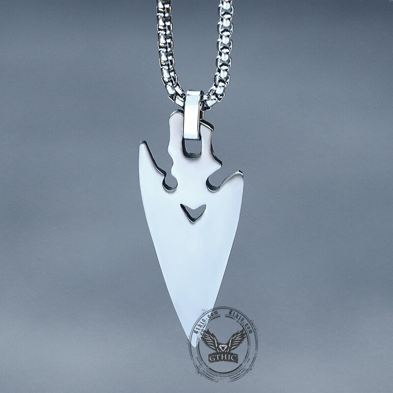 Spear Arrowhead Stainless Steel Pendant | Gthic.com