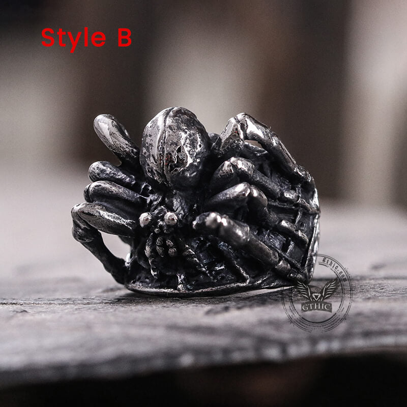 Spider Stainless Steel Animal Ring | Gthic.com