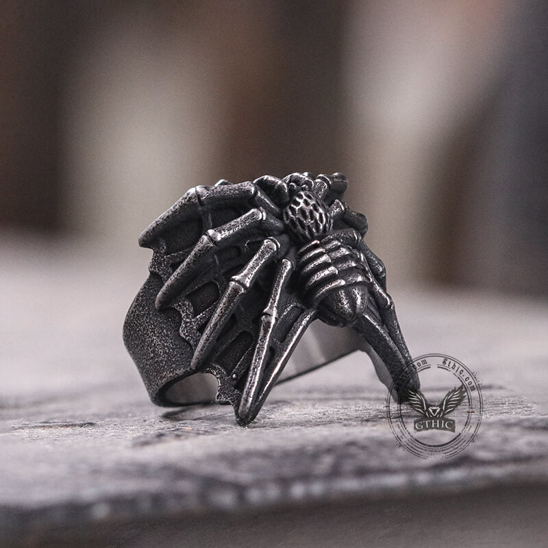 Spider Stainless Steel Animal Ring