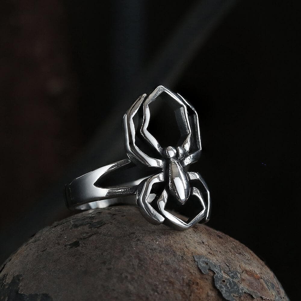 Silver Spider Animal Ring Black Widow Ring Spider Jewelry -  Australia