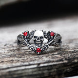 Spider Thorns Stainless Steel Skull Ring | Gthic.com