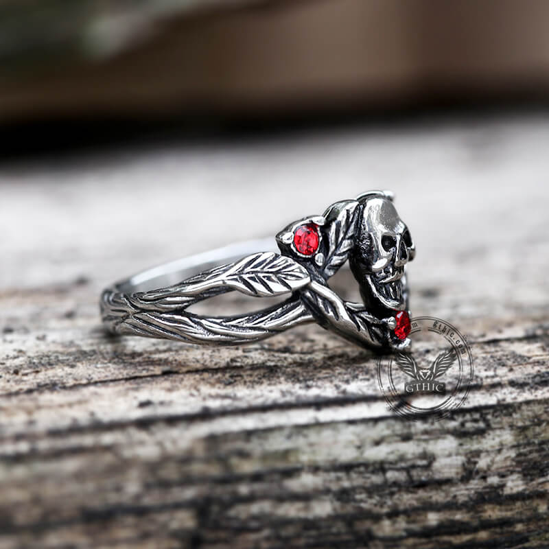 Spider Thorns Stainless Steel Skull Ring | Gthic.com