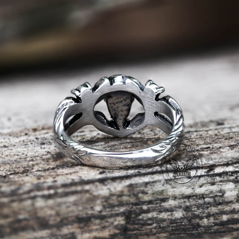 Spider Thorns Stainless Steel Skull Ring | Gthic.com