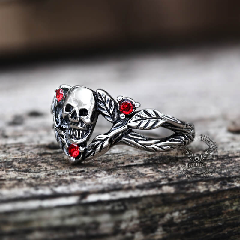 Spider Thorns Stainless Steel Skull Ring | Gthic.com