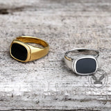Square Shell Stainless Steel Minimalism Ring