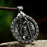 St. Christopher Guide Us Stainless Steel Pendant | Gthic.com