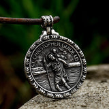 St. Christopher Guide Us Stainless Steel Pendant | Gthic.com
