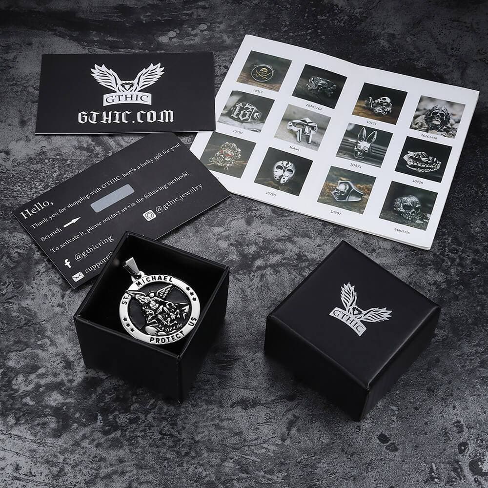 St. Michael Protect Us Stainless Steel Pendant