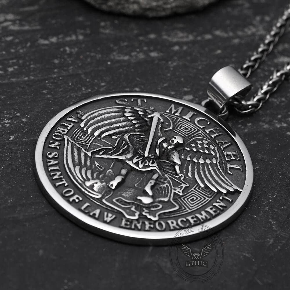 St. Michael Stainless Steel Pendant