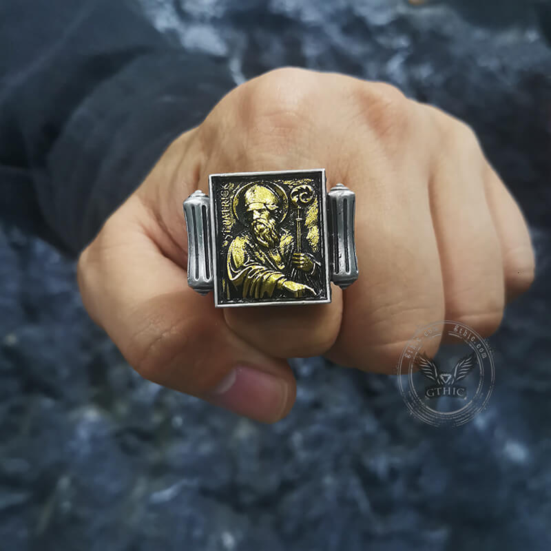 St. Patrick Book Sterling Silver Ring