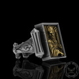 Double Dragons Stainless Steel Ring 04 | Gthic.com
