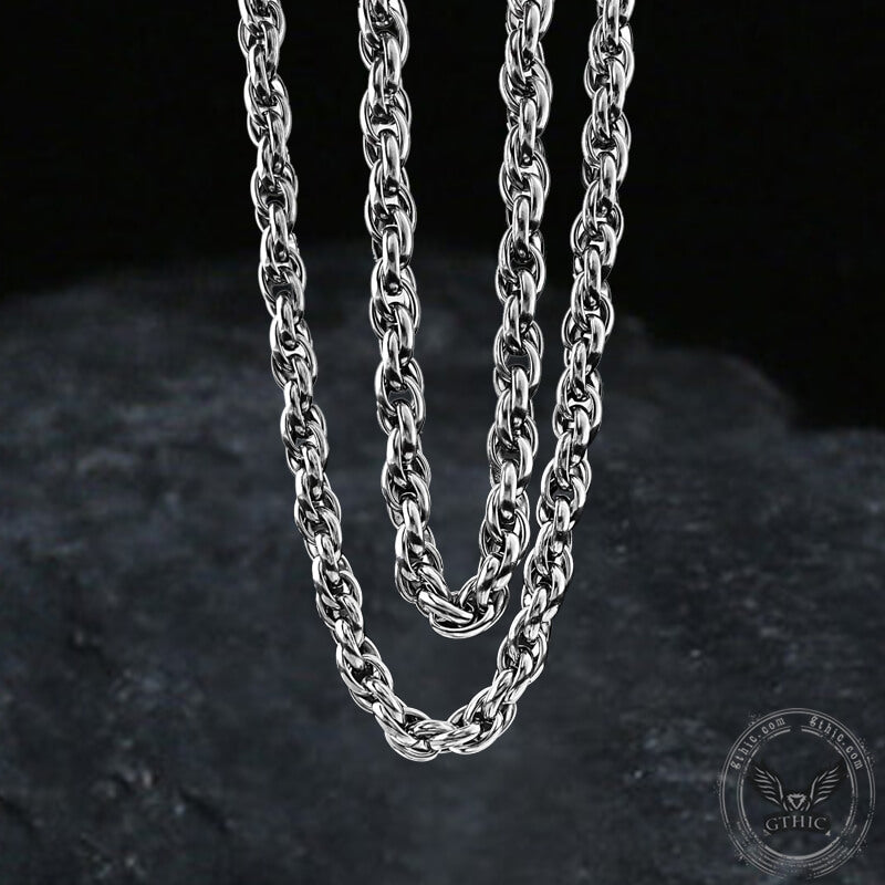 Stainless Steel Twist Chain Necklace | Gthic.com