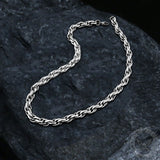 Stainless Steel Twist Chain Necklace