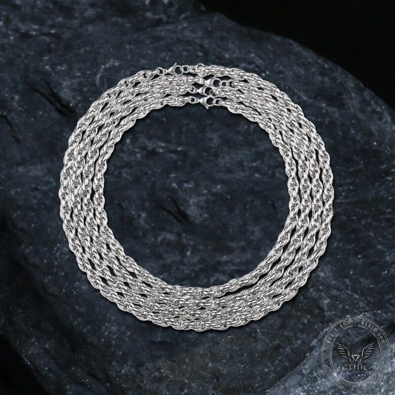 Stainless Steel Twist Chain Necklace | Gthic.com