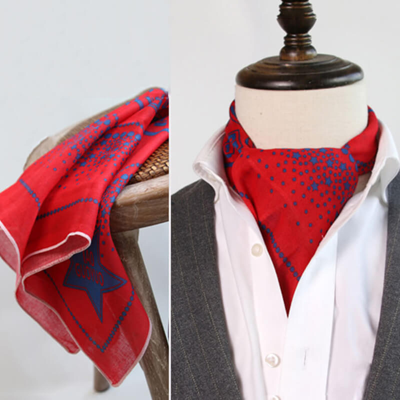 Star Cotton Linen Square Scarf