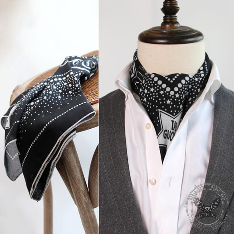 Star Cotton Linen Square Scarf | Gthic.com