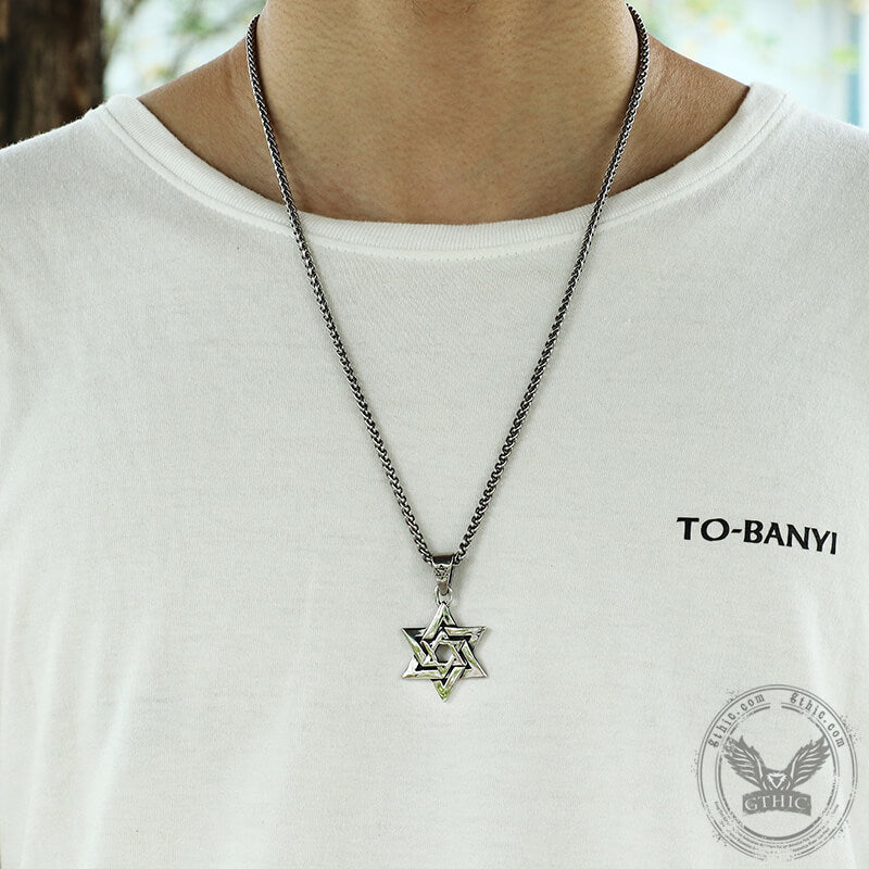 Star of David Stainless Steel Pendant