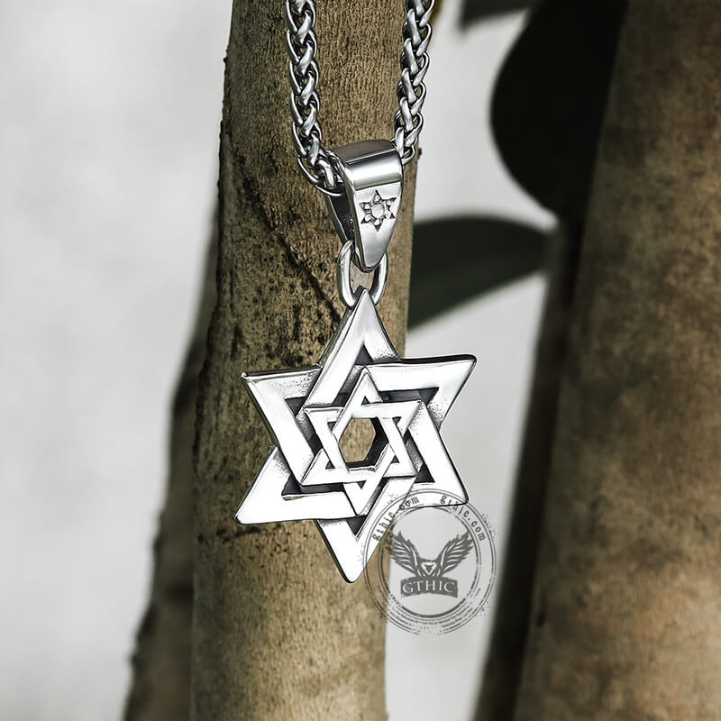 Star of David Stainless Steel Pendant