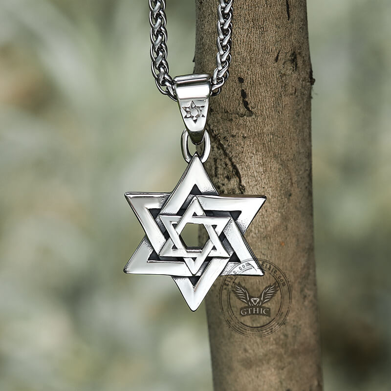 Star of David Stainless Steel Pendant | Gthic.com