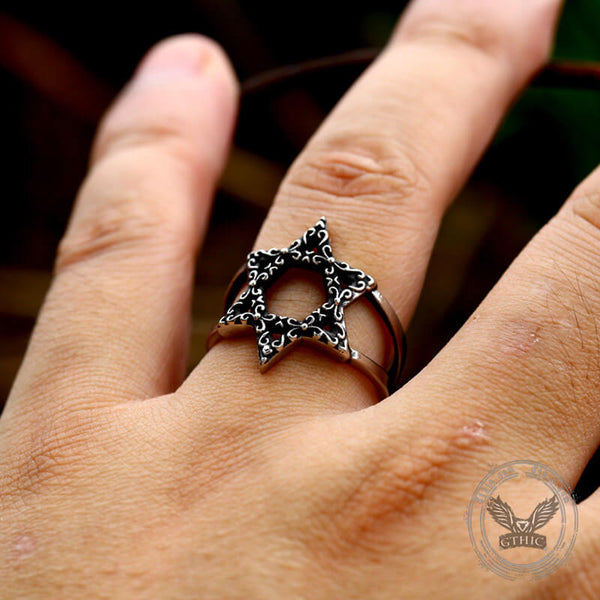 Star of David Stainless Steel Ring | Gthic.com