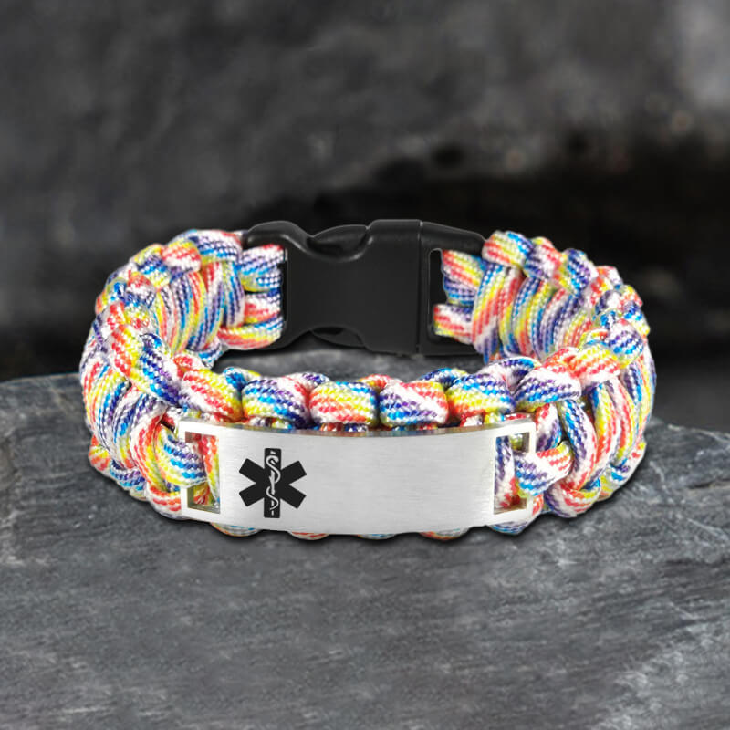 Star Of Life Stainless Steel Paracord Bracelet | Gthic.com