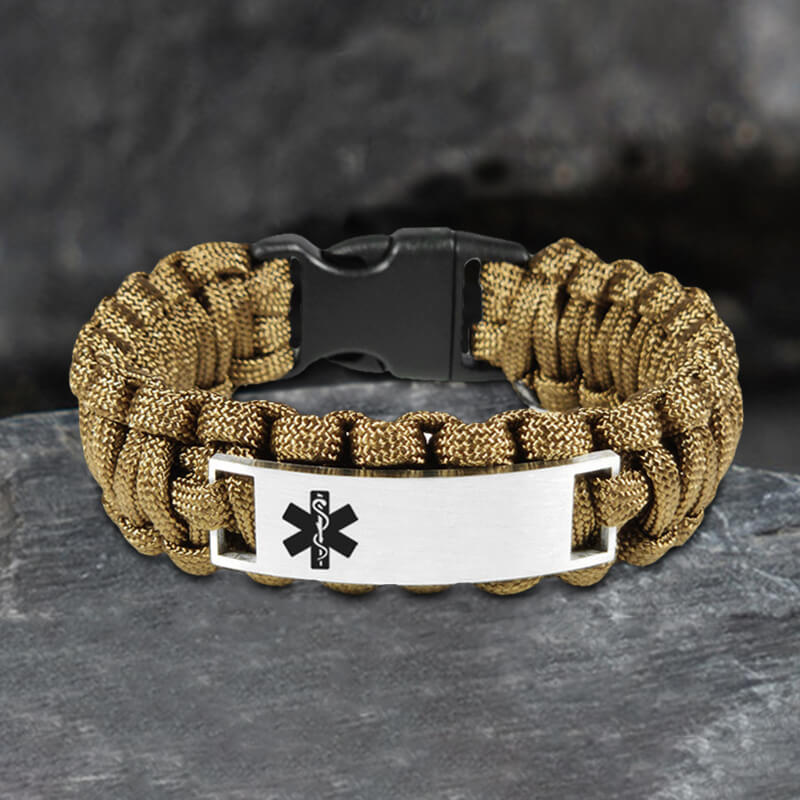 Star Of Life Stainless Steel Paracord Bracelet