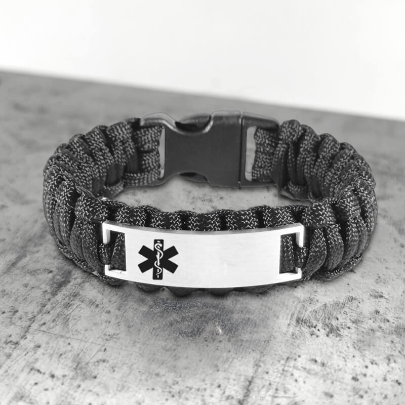 Star Of Life Stainless Steel Paracord Bracelet | Gthic.com