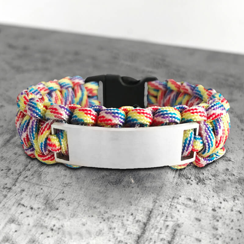 Star Of Life Stainless Steel Paracord Bracelet