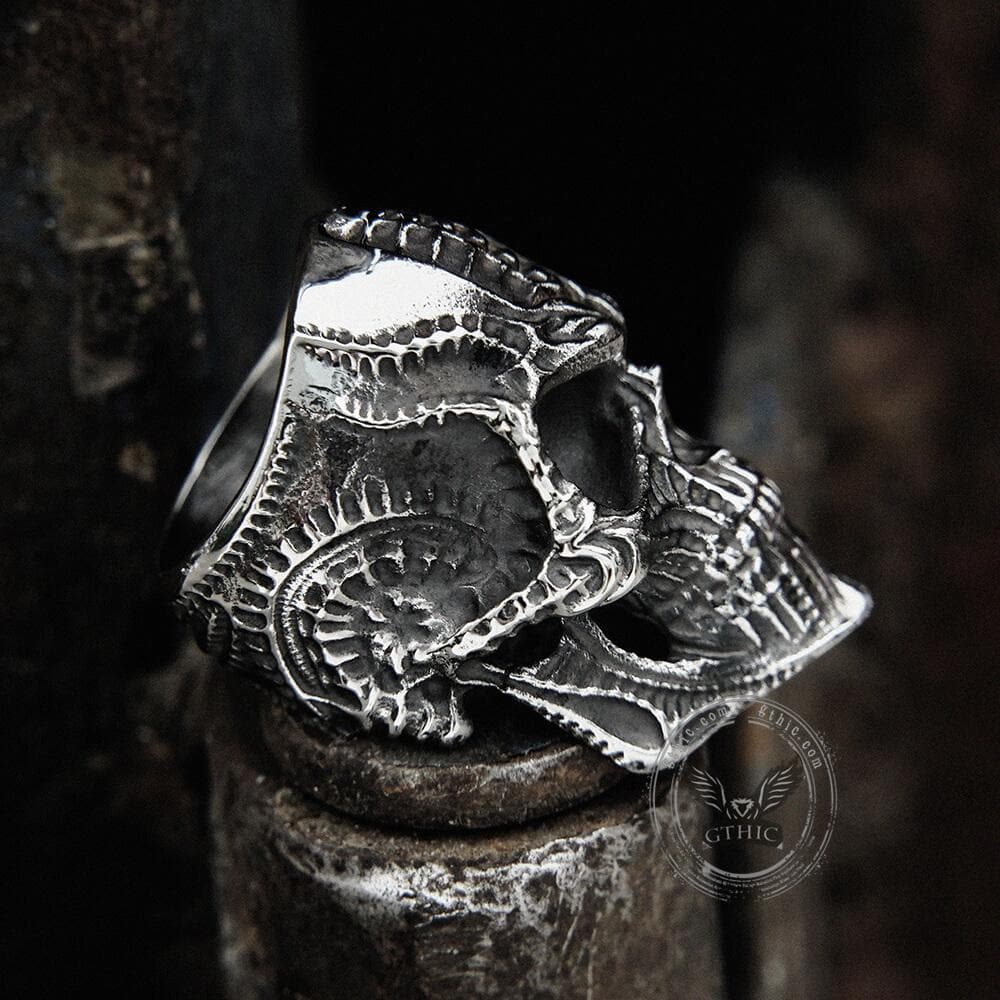 Steampunk Stainless Steel Skull Ring - GTHIC
