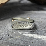 Sterling Silver Custom Script Name Ring | Gthic.com