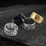 Sun Moon and Stars Stainless Steel Band Ring03 | Gthic.com
