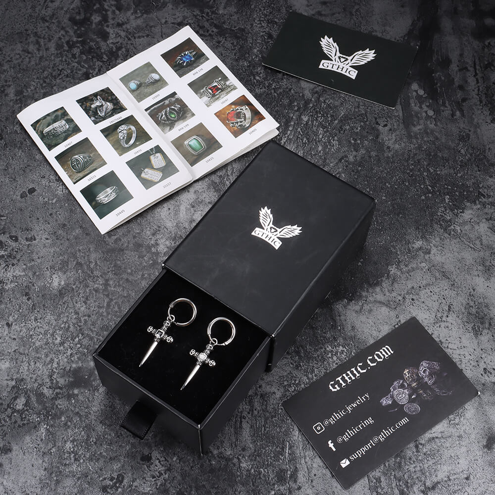 Sword Stainless Steel Skull Earring – GTHIC