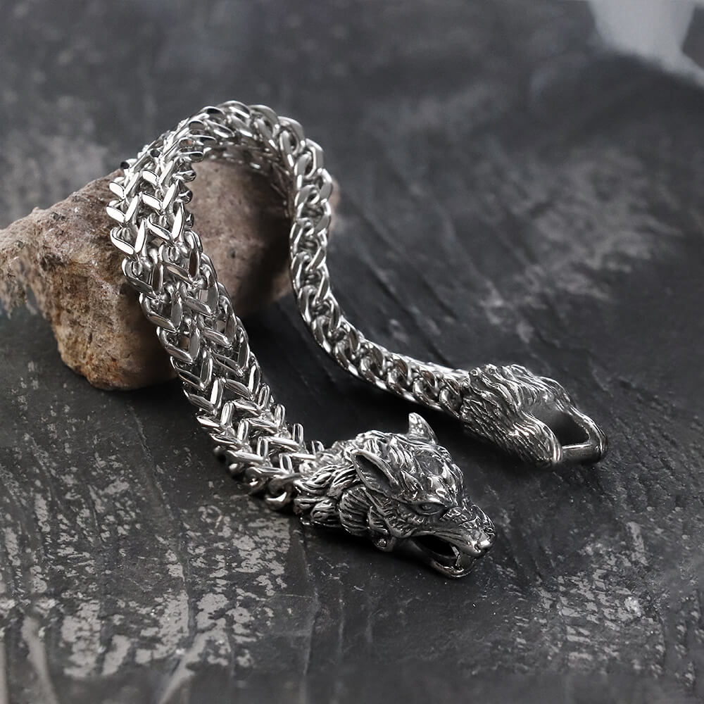 Dragon-Themed Sterling Silver Chain Bracelet from Bali - Dragon Bite |  NOVICA