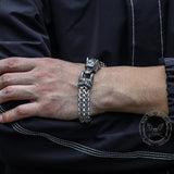 Tail-biting Wolf Stainless Steel Bracelet