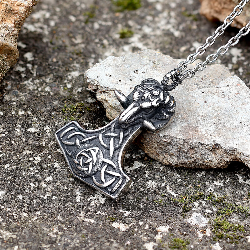 Tanngrisnir goat Stainless Steel Viking Pendant | Gthic.com