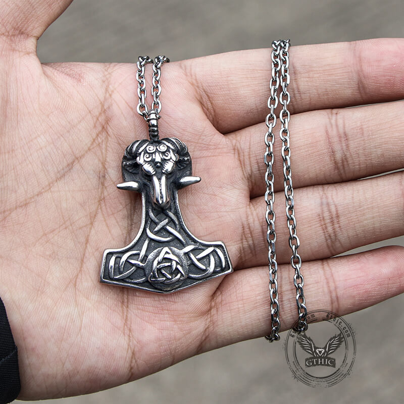 Tanngrisnir goat Stainless Steel Viking Pendant