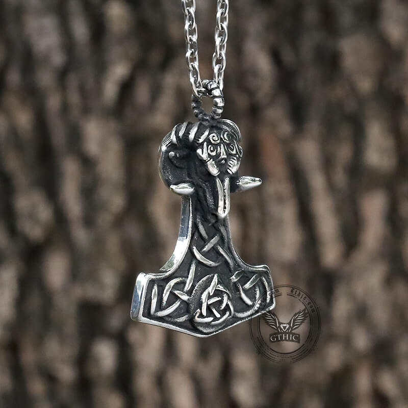 Tanngrisnir goat Stainless Steel Viking Pendant | Gthic.com